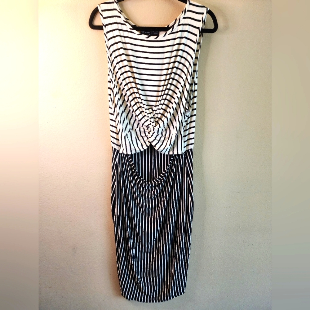 Black and White Striped Dress